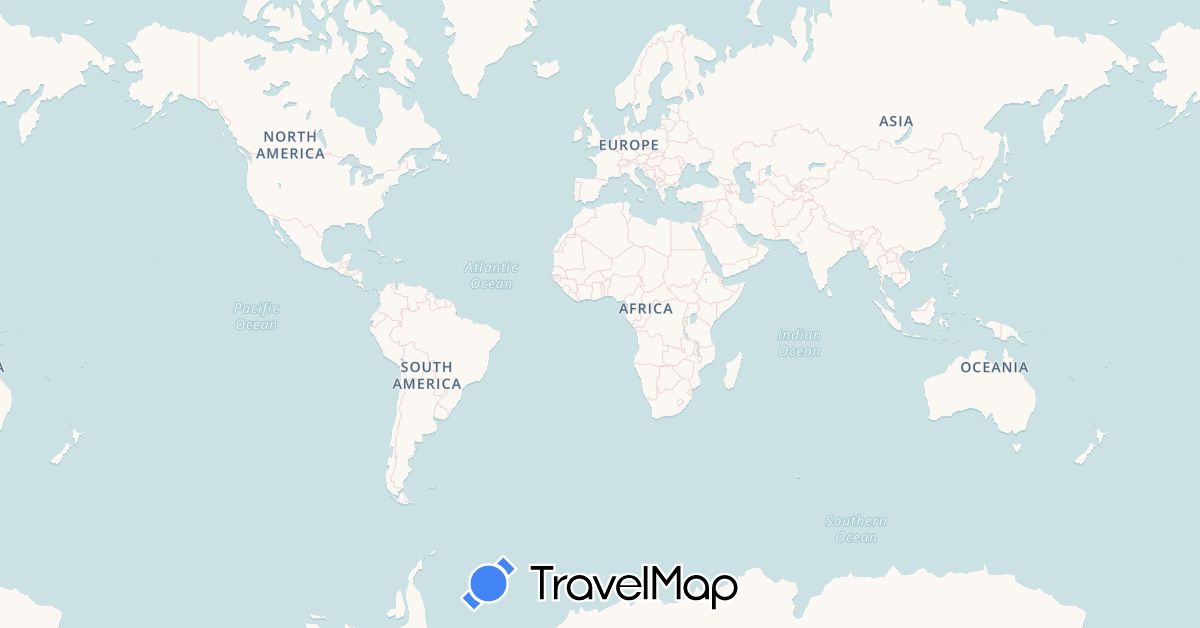 TravelMap itinerary: driving, boat in Germany, Denmark, France, Norway (Europe)